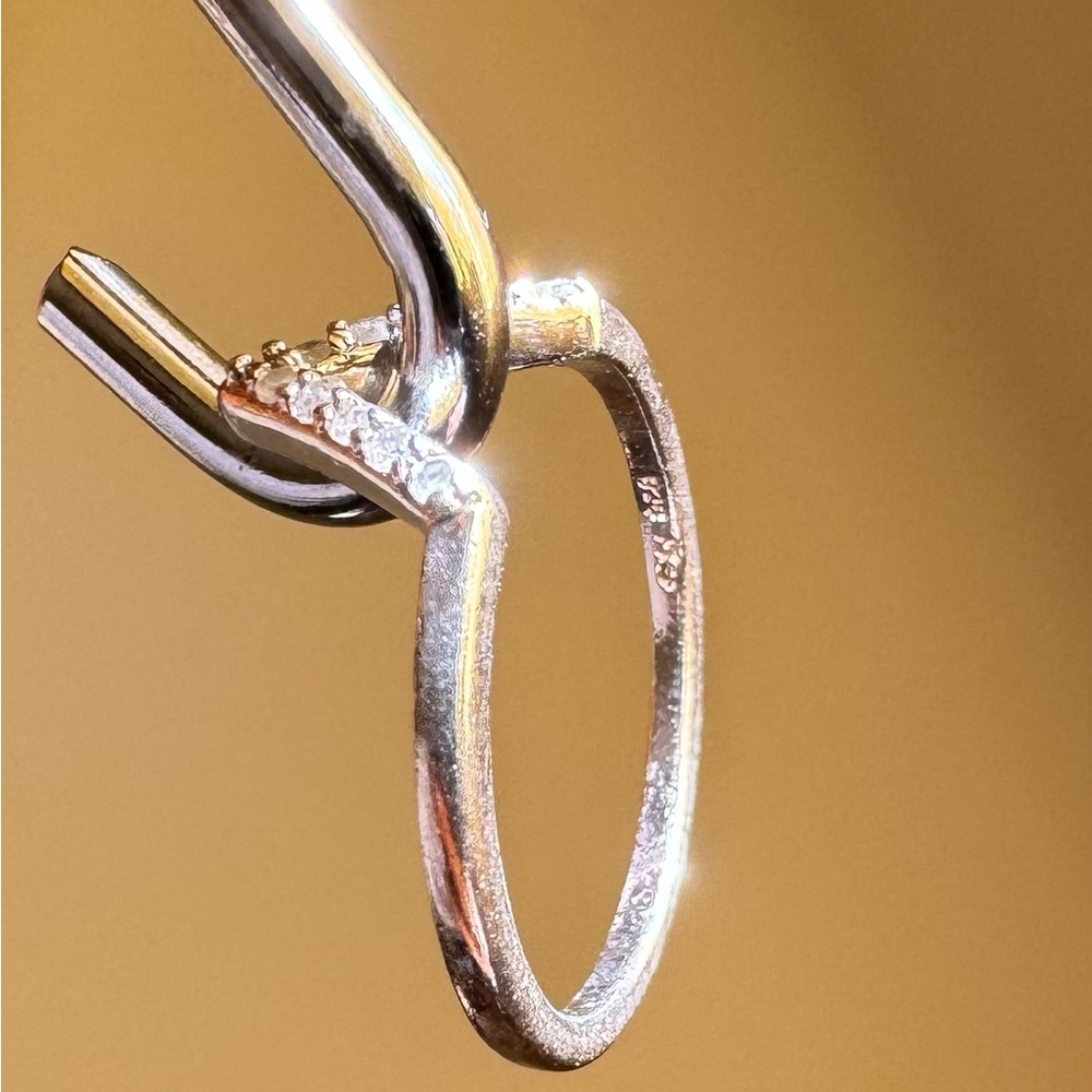 Genuine Diamond V Ring (1/10 ct. t.w.) in Sterling Silver, Size 5 - Picture 8 of 16
